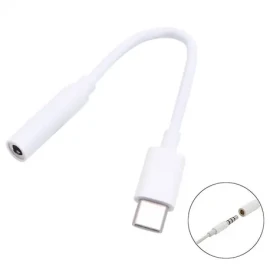 PremiumCord bílá / Redukce / USB-C na 3,5mm jack / DAC chip / 10 cm (ku31zvuk03)