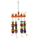 Bird Jewel Hračka - závěsná s barevnými dřívky a zvonečkem 55x20 cm (452-31019)