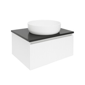 Koupelnová skříňka s deskou z umělého kamene SAT Evolution 58x30x44,8 cm bílá mat SATEVO60WMTK SATEVO60WMTK