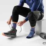 Unisex merino turistické ponožky SMARTWOOL Hike Light Cushion Crew Socks, Nightfall Blue velikost: 46-49 (XL)