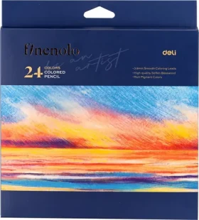 Finenolo Pastelky 24 ks / Šestihranné dřevěné / Tuha 3,8 mm / Předem ořezané (EC131-24)