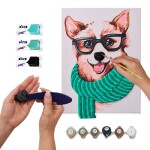 OKTO Malba a 3D modelování obraz "Fashion Corgi" 30x40 cm, OKTO, W051118