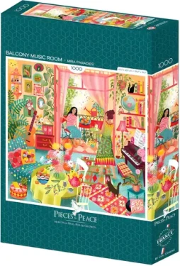 PIECES PEACE Čtvercové puzzle Hudební pokoj s balkonem