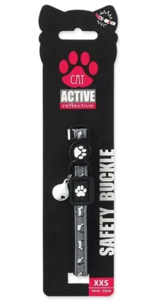 ACTIVE CAT Obojek Reflective XXS černý / Obojek / Nylon / 16-22 cm (0903-90151)