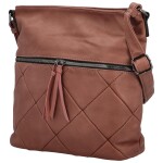 Stylová dámská koženková crossbody kabelka Aristid, starorůžová