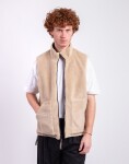 Taion Non Down Military Reversible Boa Hi Neck Vest L.MOCHA×BEIGE S