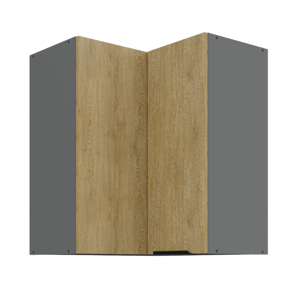 Horní rohová skříňka Cremona ANT 60x60 GN-72 2F (90°) Barva korpusu: Antracit, Barva dvířek: Dub Cremona