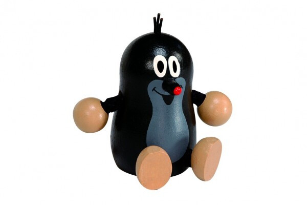 Krtek velký dřevo figurka 6cm v sáčku