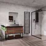 Radiátor kombinovaný Isan Fresh 150x40 cm středové připojení černý samet DFRE15000400CSMS DFRE15000400CSMS