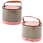 Mamido Bezdrátový karaoke reproduktor s mikrofonem K52 RGB Bluetooth růžový