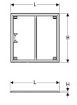 GEBERIT - Setaplano Instalační rám pro sprchové vaničky, 1000x800 mm, pro 4 nohy 154.462.00.1