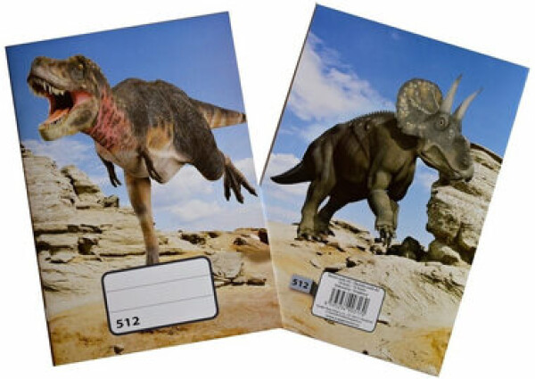 REAS-PACK Školní sešit 512 Dinosaurus / Formát: A5 / Počet stránek: 10 / Linka (16 mm) (23772)