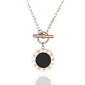 Ocelový náhrdelník Gloria Rose Gold - chirurgická ocel, Zlatá 42 cm