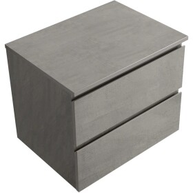 CERANO Koupelnová skříňka Carole + deska pod umyvadlo Navira Slim - 18 mm - betonově šedá - 60x49,8x46 cm
