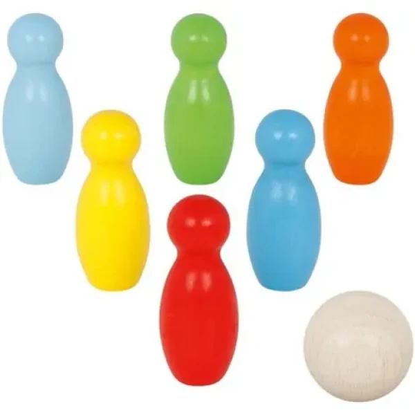 GOKI Dřevěné mini kuželky