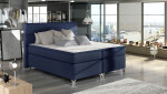 Boxspring Amadeo Rozměr: 140 x 200 cm, látka: Berlin 01, Varianta: S LED osvětlení