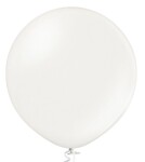 Bílý metalický balónek velký 60 cm - Belbal Bílý metalický balónek velký 60 cm - Belbal