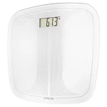 SENCOR SBS 2405WH bílá / Osobní váha / Tvrzené sklo / LCD / 150 kg / kg/lb / 1x CR2032 (8590669338382)