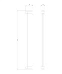 OMNIRES - MODERN PROJECT držák ručníků, 40 cm staro měď /CPB/ MP60214CPB