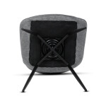 Židle jídelní, šedá látka, černý kov, otočný mechanismus 90°/90° (L/P) - funkce reset