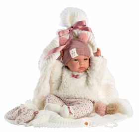 Llorens 63576 NEW BORN realistická panenka miminko celovinylovým tělem 35 cm