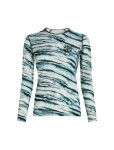 Dámské merino tričko s dlouhým rukávem ICEBREAKER Wmns 200 Oasis LS Crewe POW AOP, Snow Aop velikost: M