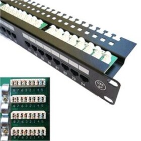 DATACOM Patch panel 24x / RJ-45 / CAT5E / UTP / 19 / s vyvázáním (5027121222)