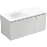 MEXEN/S - Orio koupelnová skříňka 90 cm s umyvadlem Vela levá, 1S, 1D, šedá mat/bílá mat 91A13-09047-3-BBFF62-W23L01
