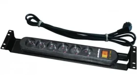 CONTEG Panel napájecí,6x230V,19",2U přepěťová ochrana (DP-RP-06-UTE)