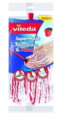 Vileda Náhradní nástavec pro mopy Supermocio Microfibre Power / vhodné na tvrdé podlahy (157919-V)