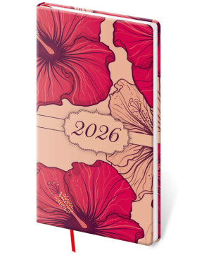 Týdenní diář 2026 Helma kapesní - Vario Lyra Hibiscus