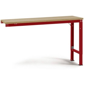 Manuflex AU8135.3003 Pracovní Přístavný stůl univerzální speciální s multiplex deska, Šxhxv = 2000 x 1200 x 722-1022 mm rubínově červená