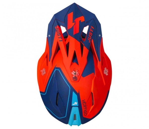 Kšilt Just1 J18 Vertigo matný modro/bílo/fluo oranžový - uni