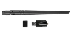 Lanberg NC-1200-WIE černá / Wi-Fi adaptér / AC1200 / Dual-Band / USB 3.0 / interní a externí anténa (NC-1200-WIE)