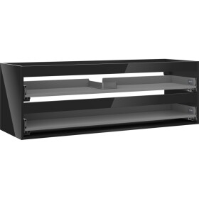 MEXEN - Box-A skříňka pro umyvadlo 140, 2 zásuvky, černá lesk 91AX0-1400-470-2-70