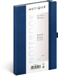 Notes Tmavě modrý, tečkovaný, 13 × 21 cm