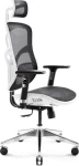 Diablo V-Basic bílo-černá / ergonomická židle / nastavitelná / síťovaná / pojezdová kolečka / nosnost 150 kg (V-BASICBIACZ)