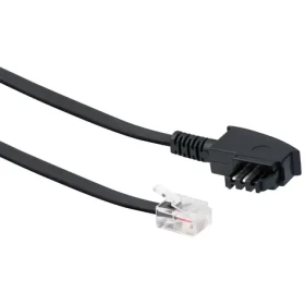 Schwaiger RJ-12–TAE-F černá / Telefonní kabel / 6P2C-6P4C / 3 m (TAL6531533)