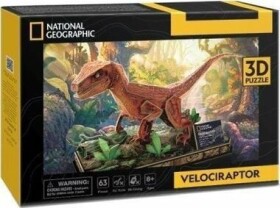 CUBICFUN 3D puzzle National Geographic: Velociraptor 63 ks