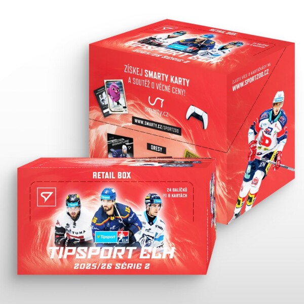 SportZoo Hokejové karty Česká Extraliga Ledního Hokeje 2025-26 Series 2 Retail Box