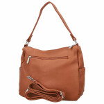 Stylová dámská koženková kabelka na rameno Irenea, hnědá