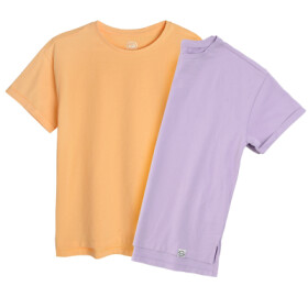 Tričko s krátkým rukávem 2 ks- oranžová, fialová - 170 MIX