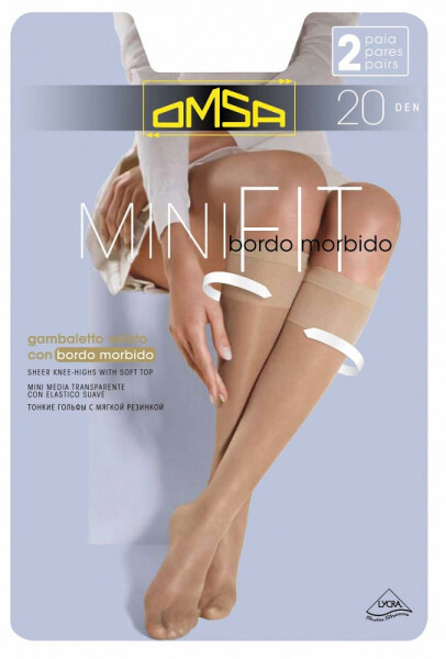 Dámské podkolenky Omsa Minifit 20 den A`2 béžová přírodní/odd.béžová 1/2-S/M