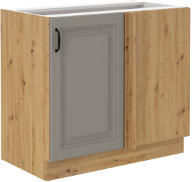 Spodní rohová skříňka Stilo 105 ND 1F Barva korpusu: Dub artisan, Barva dvířek: Clay Grey
