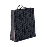 Dárková taška velká - Černé hexagony (26 × 12,7 × 32,4 cm) - Albi