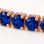 Náramek Swarovski Elements Cianoti Rose Sapphire, Modrá