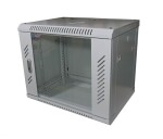 LEXI-Net 19" nástěnný rozvaděč 9U 600x450, nosnost 60 kg, skleněné dveře, rozložený, šedý EDF_1030530
