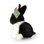 Plyšový králík bílo-černý sedící 16 cm, ECO-FRIENDLY