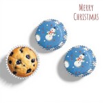 Dortisimo Košíčky na muffiny modré s vánočními motivy (75 ks)