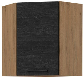 Horní rohová skříňka Vigo 60x60 GN-72 1F (45°) Barva korpusu: Dub Lancelot, Barva dvířek: Dark wood